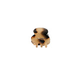 Hair clip Small Round Tortoise Beige Black