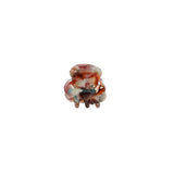 Hair clip Small Round Marble Brown