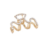 Hair Clip Wave Beads Gold