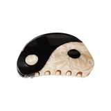 Haarspange Yin &amp; Yang Schwarzer Marmor