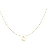 Half Moon Stones Necklace Gold - 925 silver