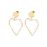 Heart of Pearls Earrings Gold