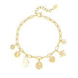 Charm-Armband „Heiliges Leben“ in Gold