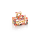 Hair Clip Gold Small Multicolored Red