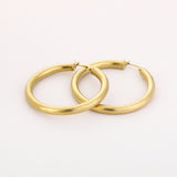 Thick Brushed Hoops Oorbellen Goud