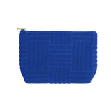 Jacquard-Reise-Make-up-Tasche, Blau