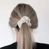 Mae-Lilly Beige Linen Scrunchie