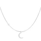 Moon & Star Ketting Zilver