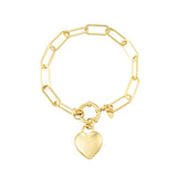 My Heart Link Bracelet Gold