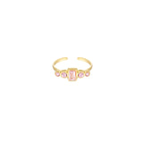 Pink Stone Ring Gold