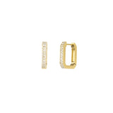 Rectangular Diamond Oorbellen Goud