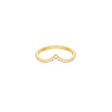 Roof Stones Ring Gold - 925 silver