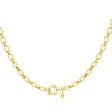 Round &amp; Round Links Necklace Gold