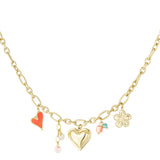 Summer of Joy Charm Necklace Gold