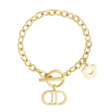 Das Good Life Flower Link Armband Gold