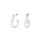 Twisted Elegance Earrings Silver