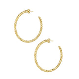 Twisted Hoop Large Earrings Gold