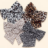 Hair bow Cute Bow Panther Print Beige/Brown