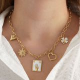 Charm Raise Your Hand Necklace Gold