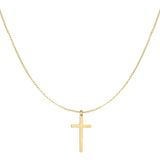 Cross Charm Necklace Gold