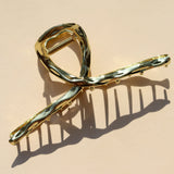 Hair clip Elegant Swirl Gold Big