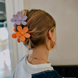 Hair clip Flower Orange