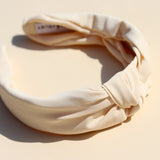 Hairband Soft Satin Look Cream