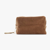 Make-up Bag Ribbed Brown