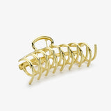 Hair Clip Round Shiny Gold