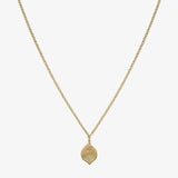 Round Stone Nature Necklace Gold