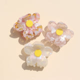 Hair clip Medium Flower White